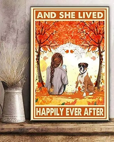

Metal Plaque And She Lived Happily Ever After Poster Tin Sign Home Lounge Coffee Shop Wall Decoration Retro Metal Plate 20*30 CM