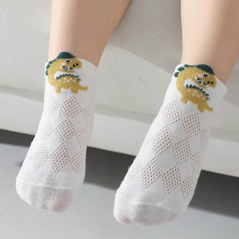 

5 Pairs Summer Thin Cartoons Cotton Newborn Baby Girls Socks Mesh Breathable Comfortable Short Sock 1-3Years Kid 2021New Hot