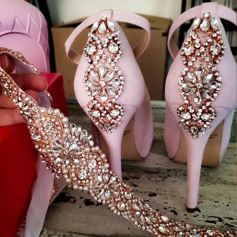 1 шт. стразы аппликации из розового золота отделка страз сделай сам свадебная