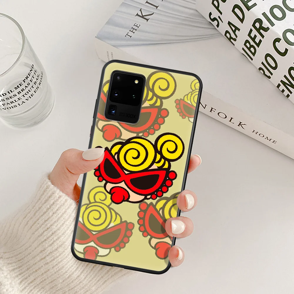 

Japanese Brand Hysteric Mini Phone Case For Samsung Galaxy Note S 8 9 10 20 Plus E Lite Uitra black Back Luxury Bumper Painting