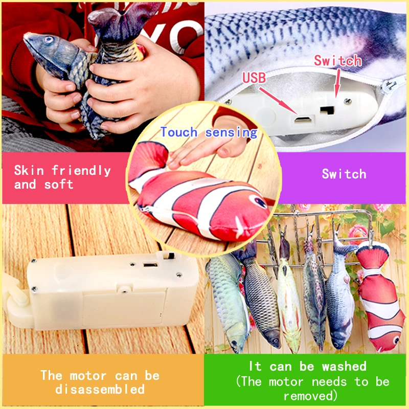 Игрушечная кошка-прыгающая рыба маленькие игрушки для мальчиков и девочек