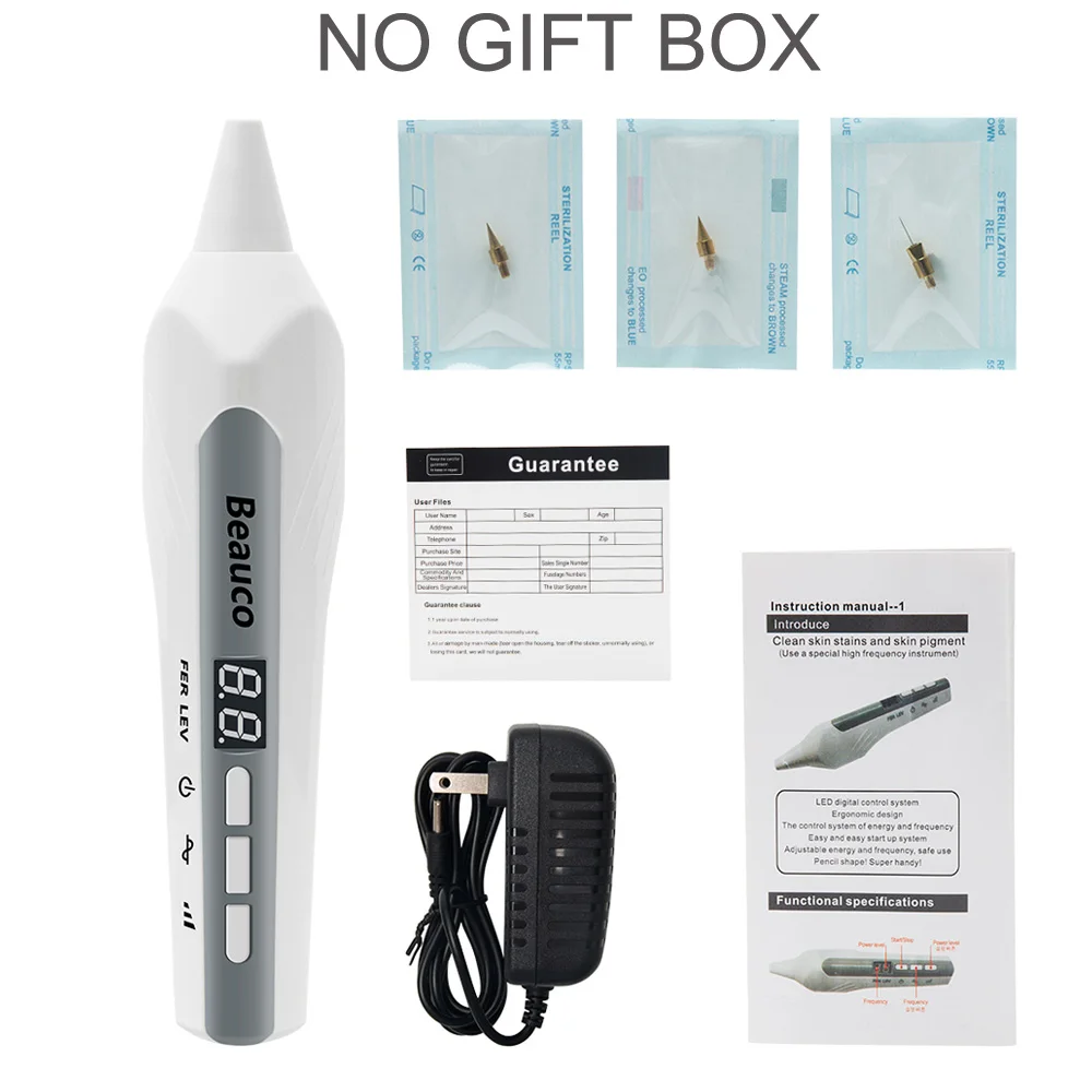 No Gift Box 9 уровень лазерная ЖК-плазменная ручка для удаления веснушек Wart Татуировка метка на коже игла для удаления родинок портативный домашний салон Уход за лицом инструменты для красоты - Цвет: No Gift Box