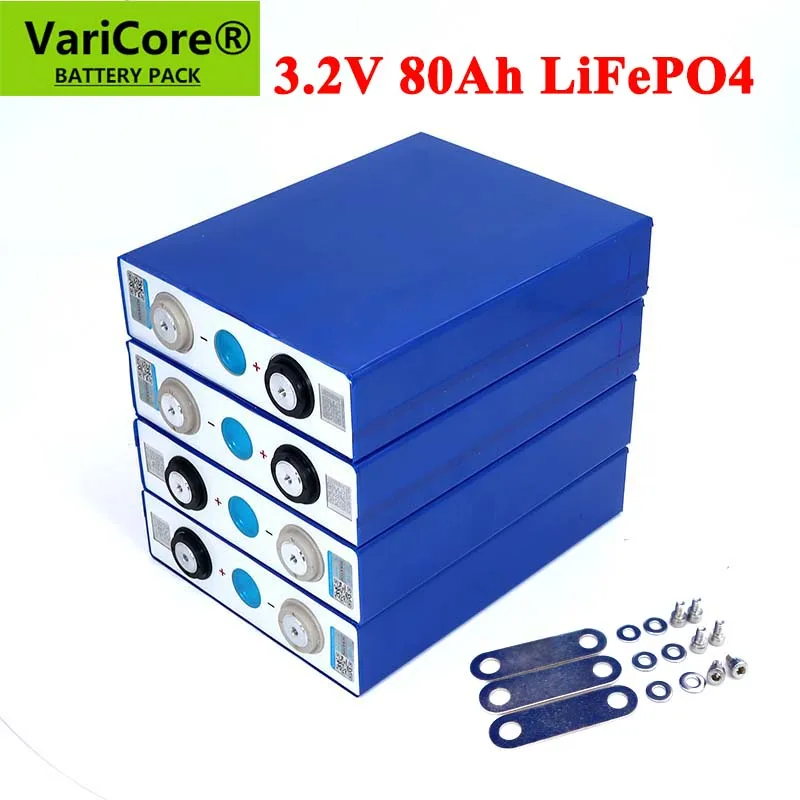 3 2 V 80Ah батарейный блок LiFePO4 литий железо phospha большой емкости 80000 мАч DIY 12V 24V