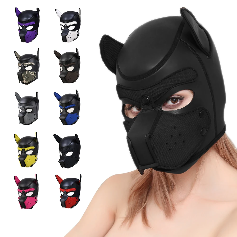 Сексуальная собака БДСМ Связывание щенок играть вытяжки раб резиновая мопс