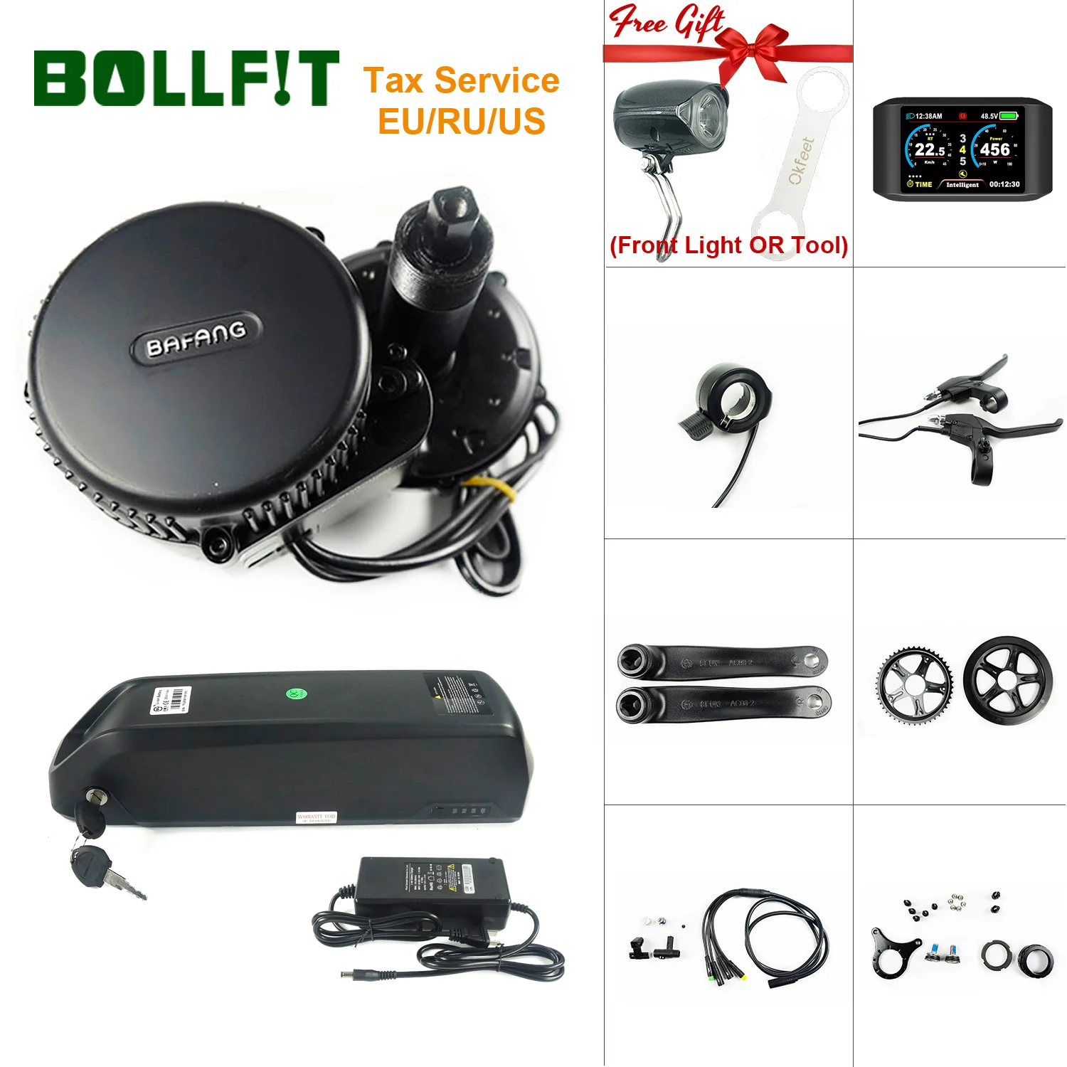 Комплект для переоборудования велосипеда Bafang 8FUN BBS01B 36 в 250 Вт MM G340 светильник Gear