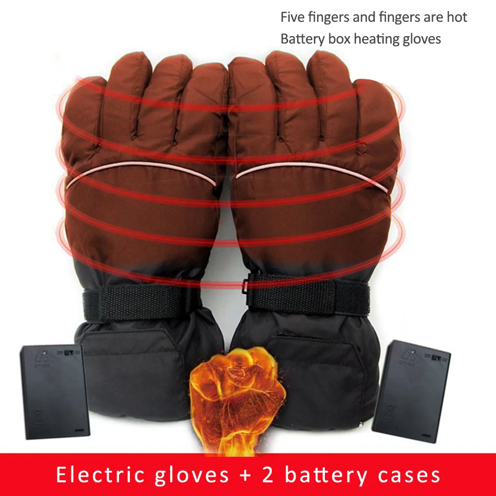 Зимние лыжные перчатки с электроподогревом новинка 2019 3 уровня температуры