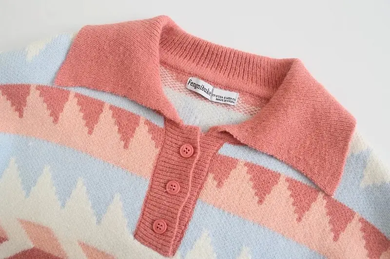 Свитер Za модные женские осенние вязаные свитера Женское пальто винтажный