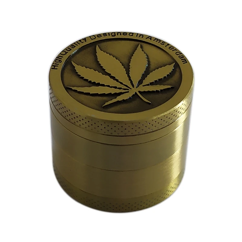 

SWSMOK 40MM 4-layer Zinc Alloy Herbal Herb Tobacco Grinder Spice Weed Grinders Smoking Pipe Accessories Gold Smoke Cutter