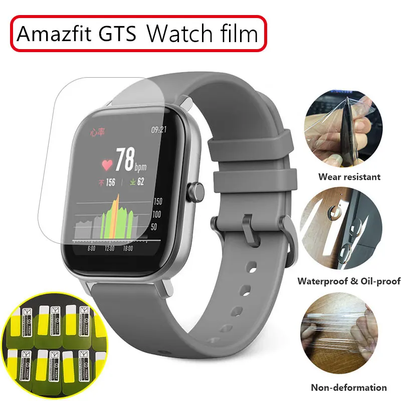 Прозрачная защитная пленка для часов, 2 шт. для Xiaomi Huami Amazfit Bip GTS GTR 42/47 Pace, мягкая защитная пленка из ТПУ на весь экран