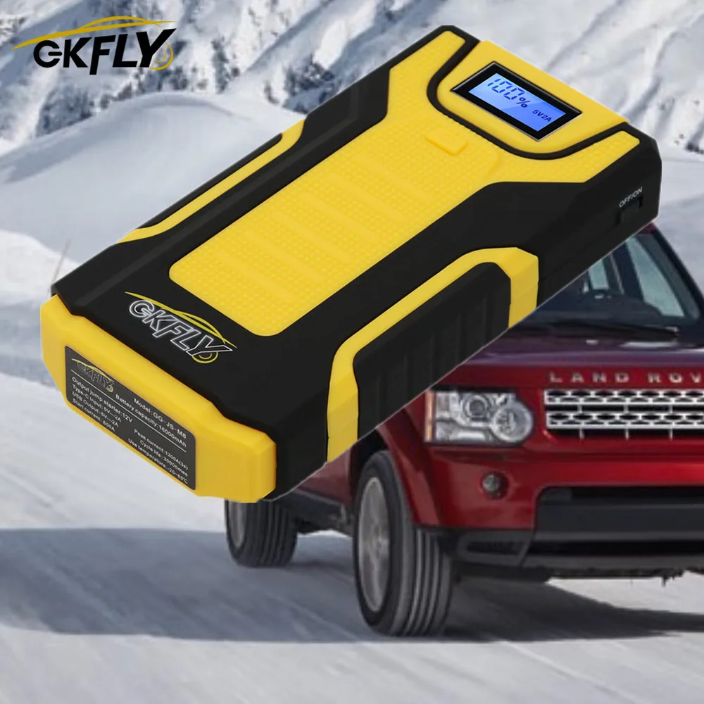 

GKFLY Emergency Car Jump Starter 16000mAh High Capacity Car Starting Device Power Bank Car Starter For Petrol Diesel Auto Car