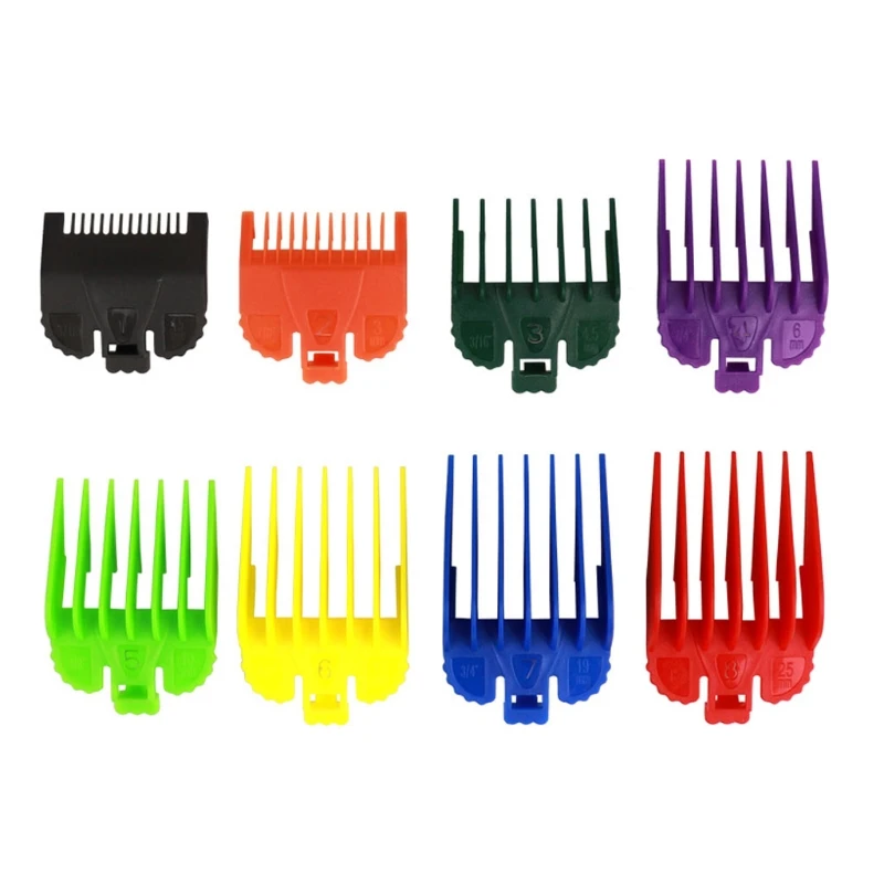 

8x Universal Hair Clipper Limit Combs Guide Trimmer Guards Attachment 1.5mm-25mm,1/16" 1/8" 3/16" 1/4" 3/8" 1/2" 3/4" 1" H05F