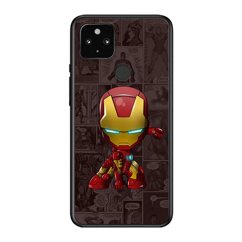 

Marvel Avengers Super Hero Cartoons For Google Pixel 5 4A 5G 4 XL Soft Shell TPU Silicone Black Cover Phone Case