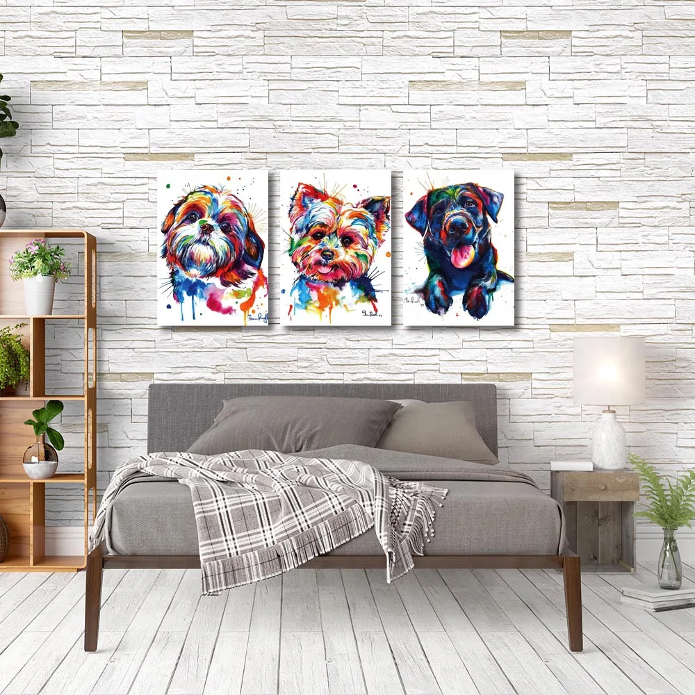 

Canvas Painting Golden Smile Posters and Prints Wall Art Picture for Living Room Decor No Frame