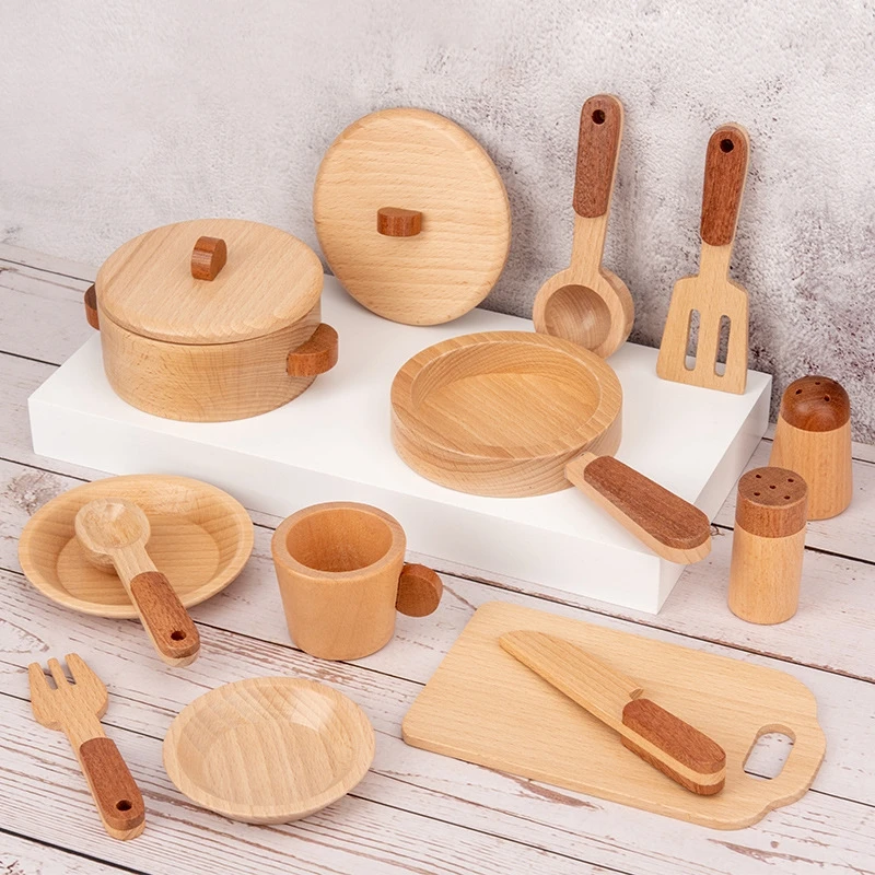 

Kitchen Toy Beech Wooden Toys Play House Toy Early Education Simulation Food Toy Wood Kitchen Children's Products