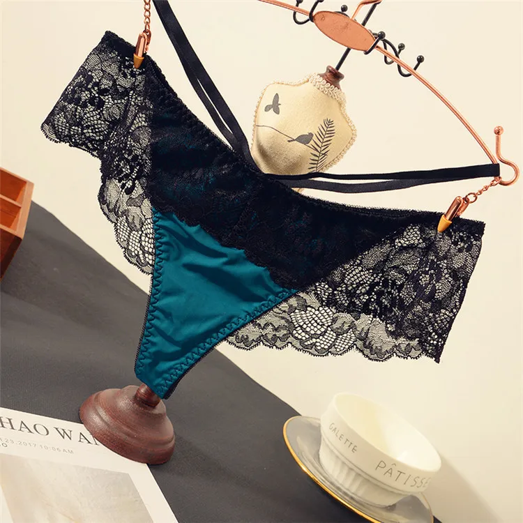 Сексуальные дышащие удобные трусы-брифы открытые кружевные подштанники