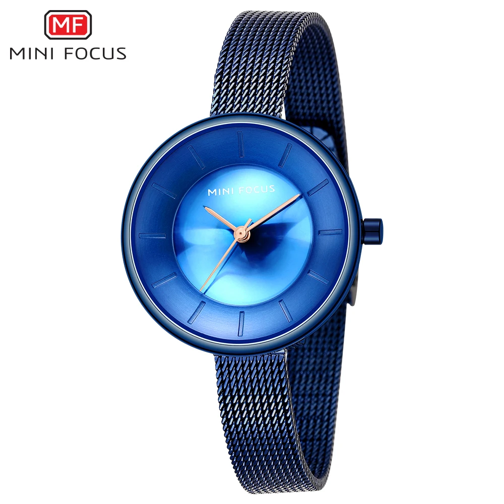 Часы наручные женские кварцевые с сетчатым ремешком из нержавеющей