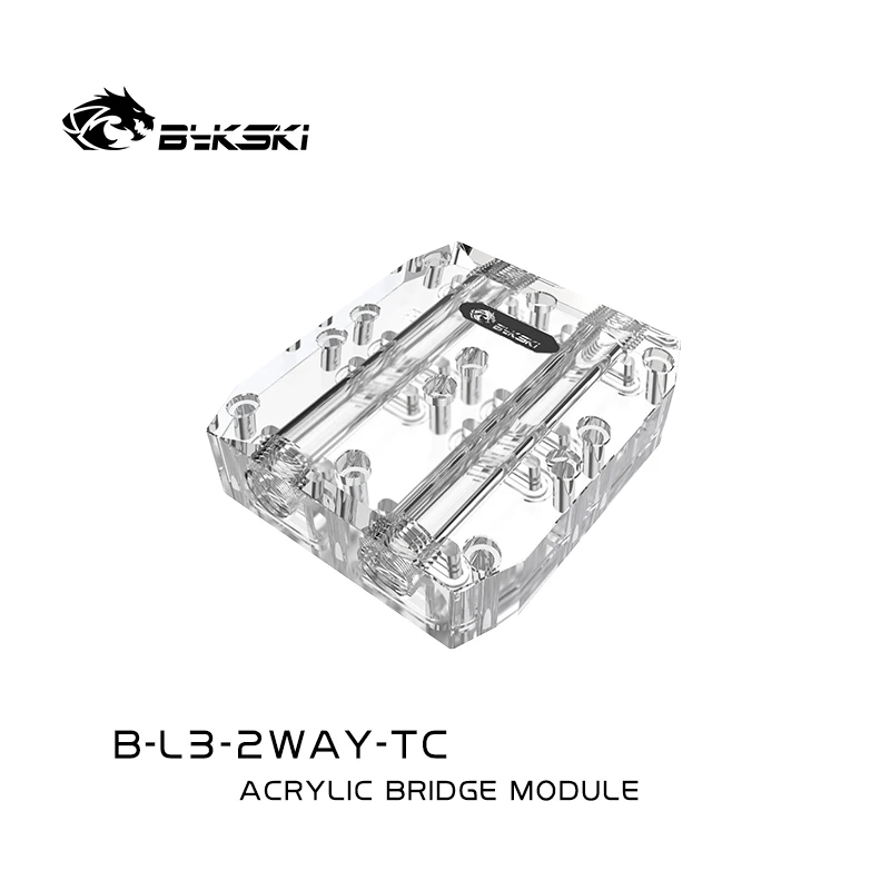 Bykski GPU Active Backplate Bridging Module For VGA Water Block Multi Video Card Acrylic Connectors B-L3-2WAY-TC | Компьютеры и офис