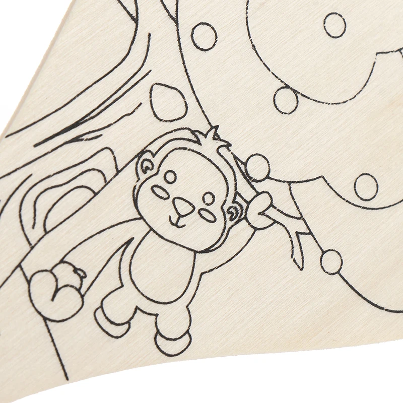 

Painting Graffiti Toys DIY Racket Wooden Toy For Children Manual Painting Pat Ball Kids Educational Handmade Game Craft New~