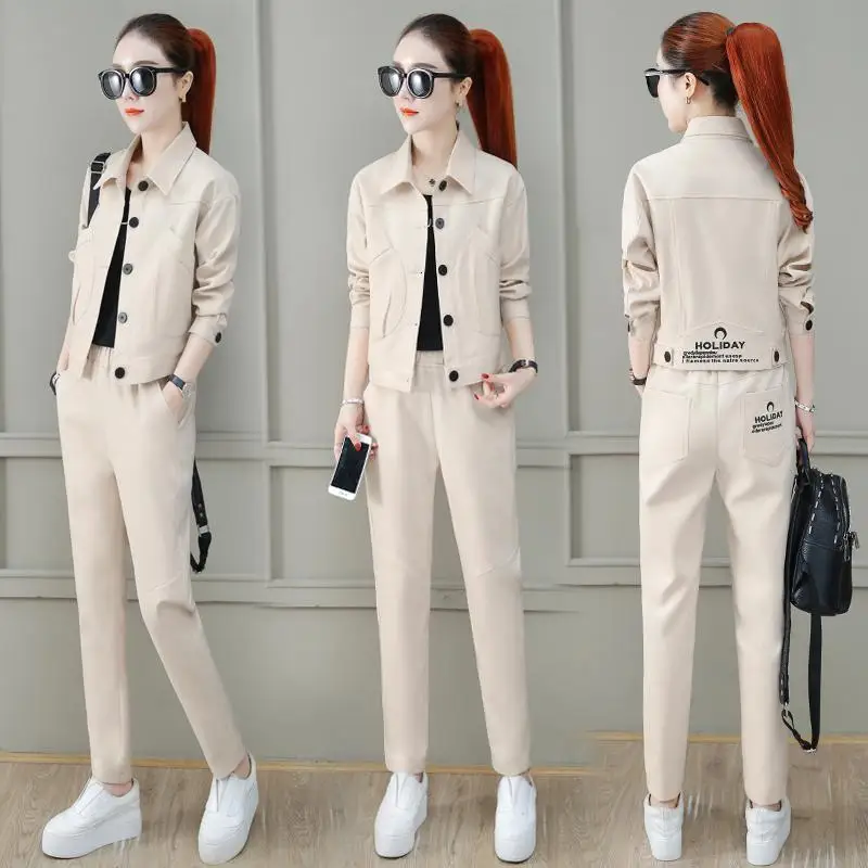 

Spring And Autumn Leisure Sports Suit Women's 2021 New Fashion, Foreign Style, Small Man, Two Piece Set