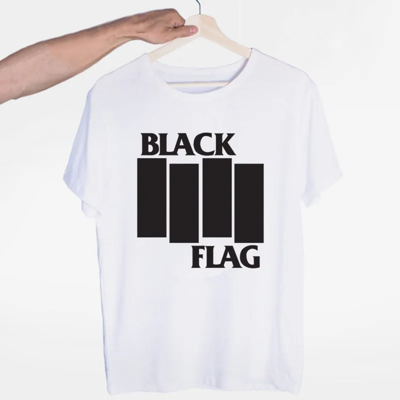 Футболка мужская/женская в стиле панк рок тенниска с круглым вырезом и короткими