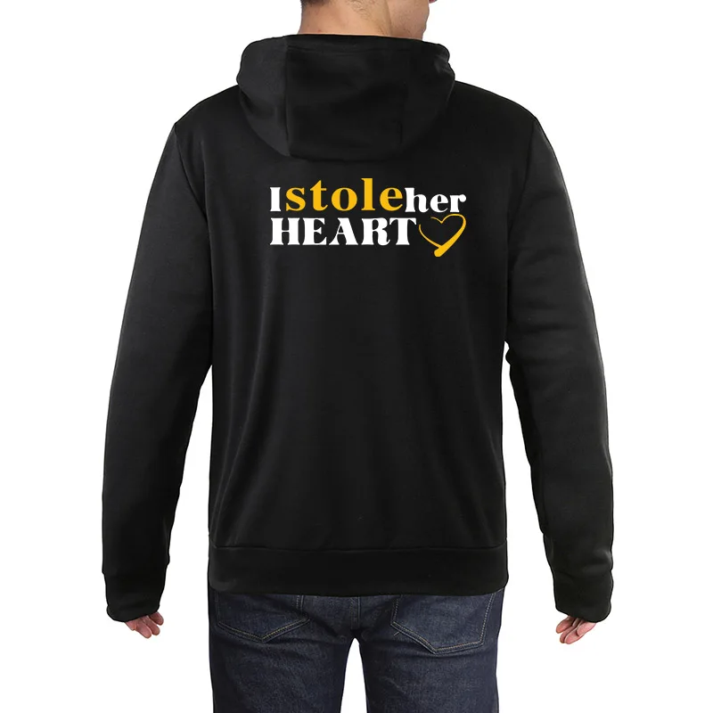 

Women Men Full Sleeve Pullover I STOLE HER HEART Streetwear Christmas Couple Hoodie Lover's Autumn Winter Hooded Sweatshirts