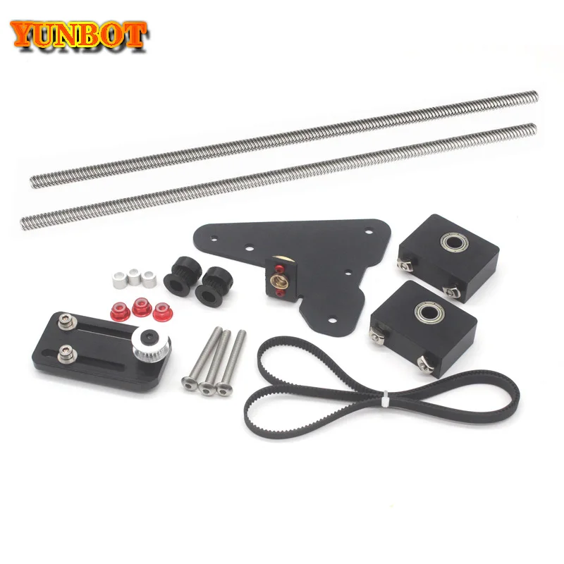 3d printer parts upgrade kits creality ender 3cr10 dual z axis t8 lead screw kits bracket aluminum profile with belt pulley free global shipping
