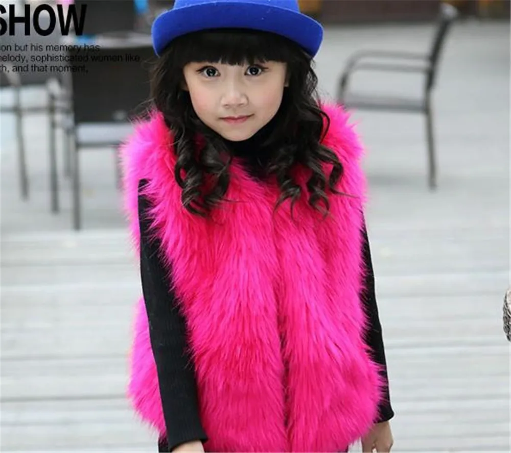 Женский плотный Меховой жилет с V-образным вырезом однотонный теплый зимний