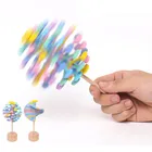 Деревянный вертолет, волшебная палочка, рулон, игрушка для снятия стресса, детский вращающийся леденец, креативные игрушки, декомпрессионное искусство, украшение для дома