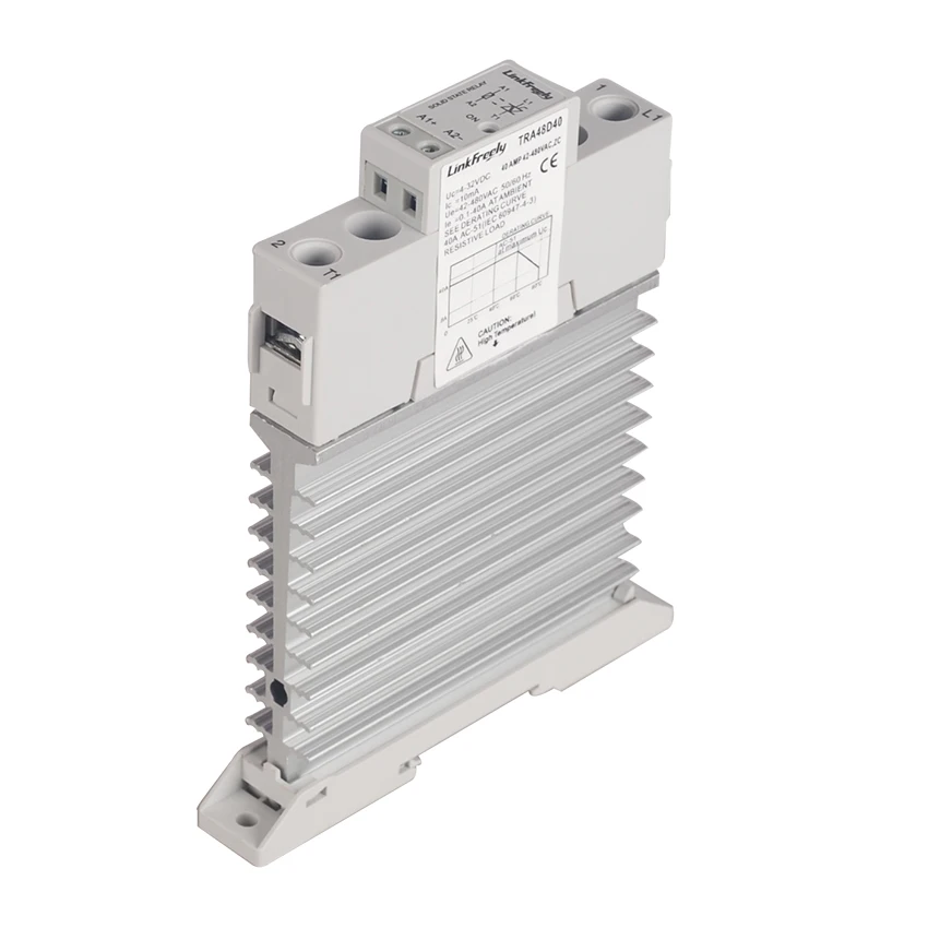 

Умный интегрированный радиатор TRA48D40M, реле SSR 3 в, 5 В, 12 В, 24 В постоянного тока на DIN-рейке, твердотельное реле напряжения, коммутационная плата 40 А