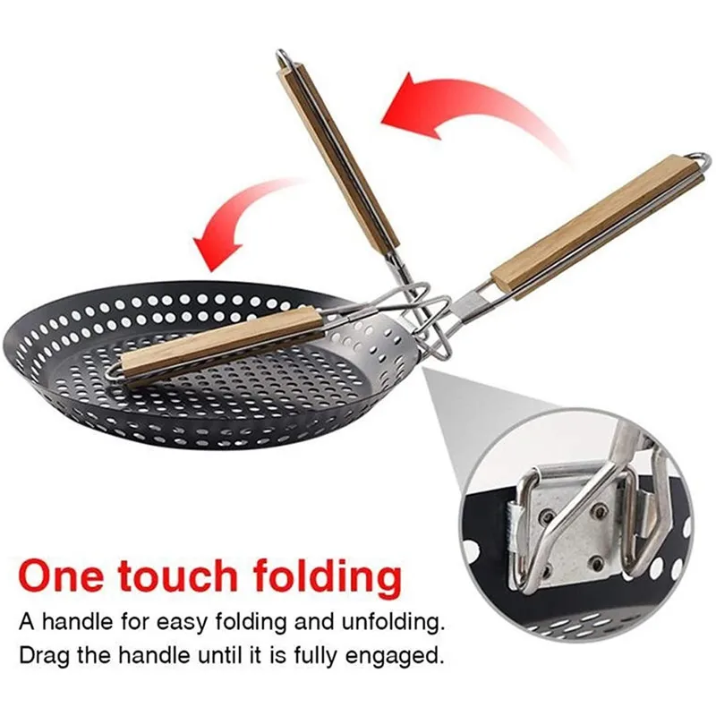 

bbq dish stainless steel Barbecue frying pan Grill roasting to the beach korean tray with grille Non-stick pans Kitchen camping