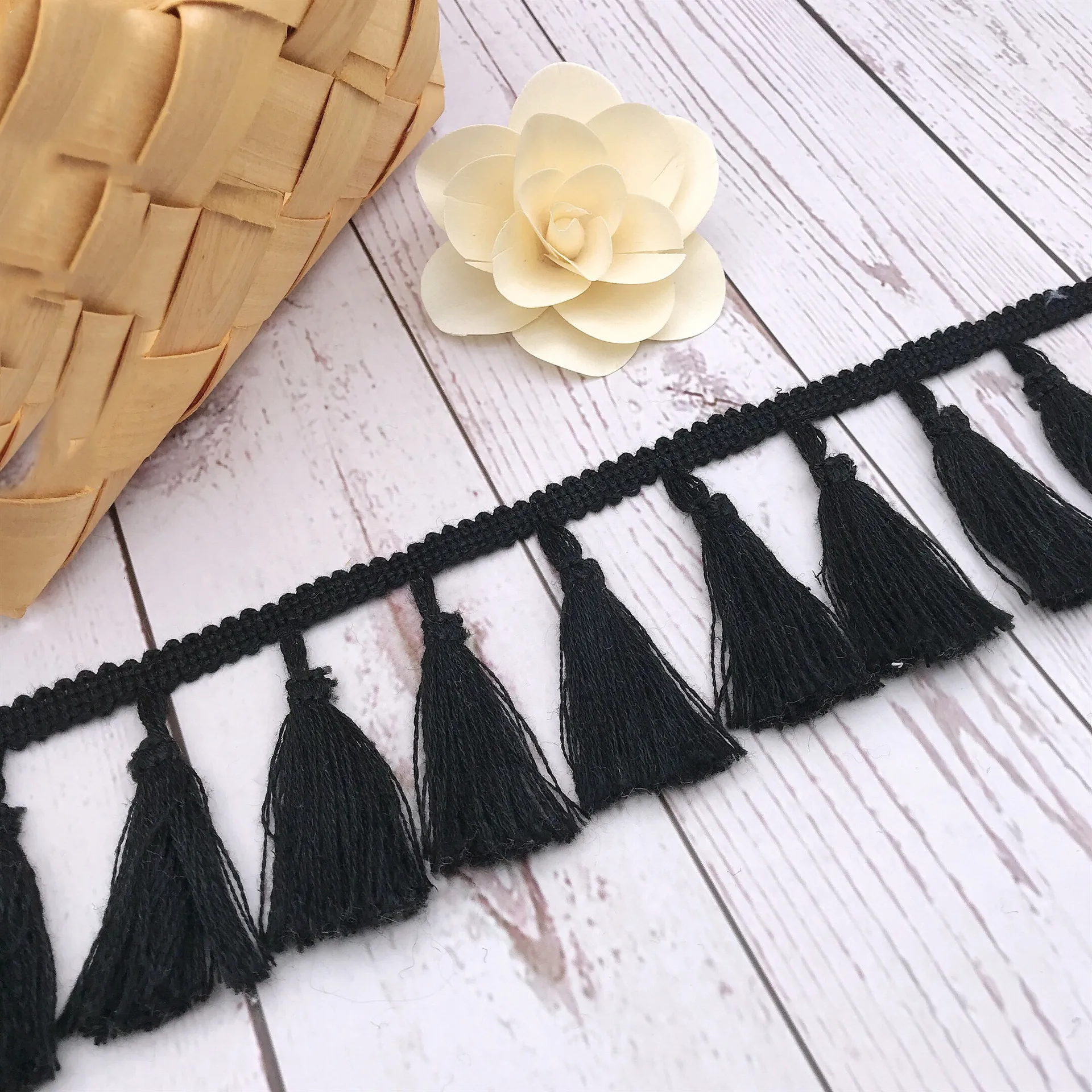 3 стая хлопчатобумажная ткань плетеная кружевная лента винтажная кисточка