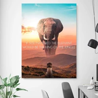 lion look elephant jungle canvas painting canvas print wall art picture for living room nordic home decor decoration frameless