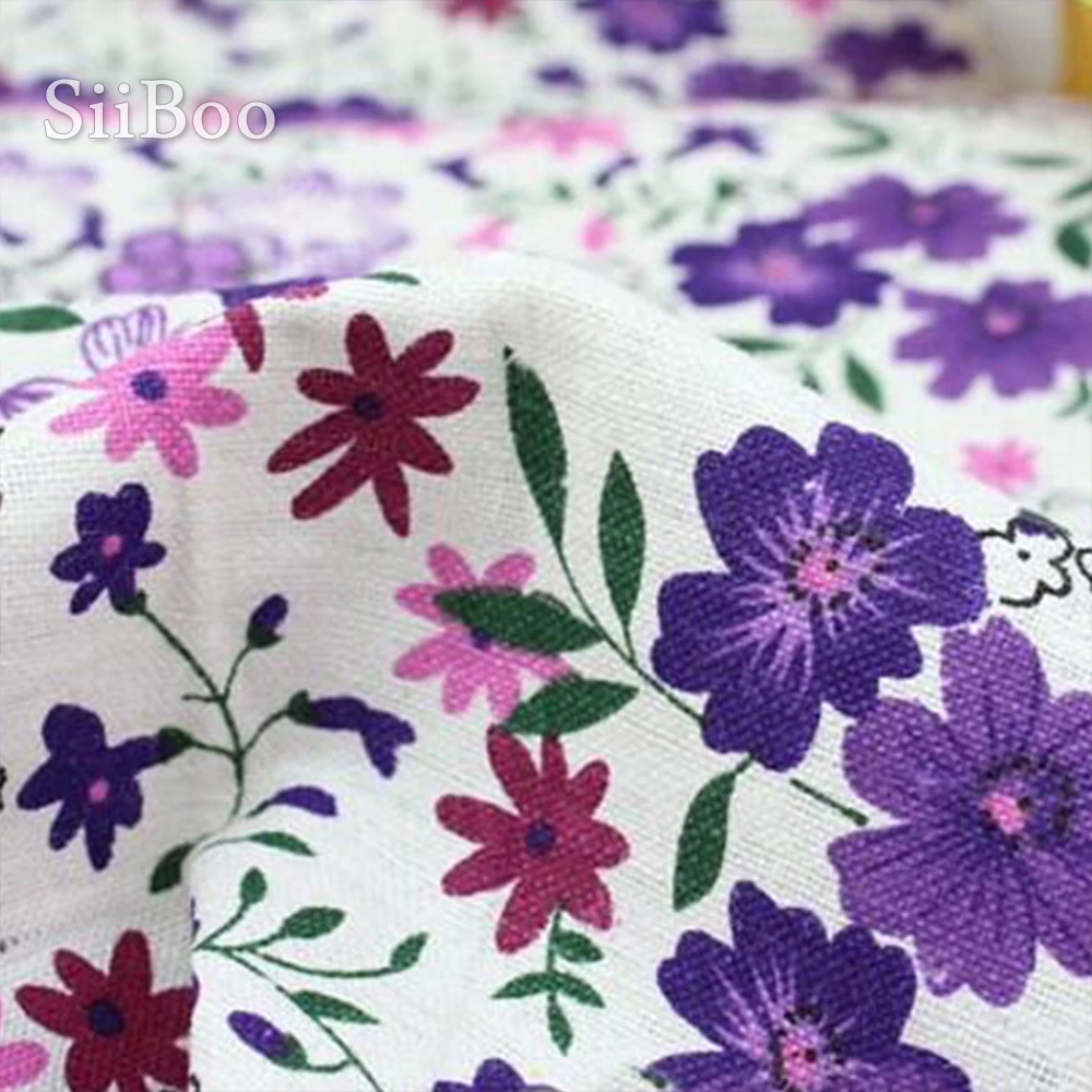 Фиолетовая Цветочная искусственная ткань для шитья в стиле бохо аксессуаров