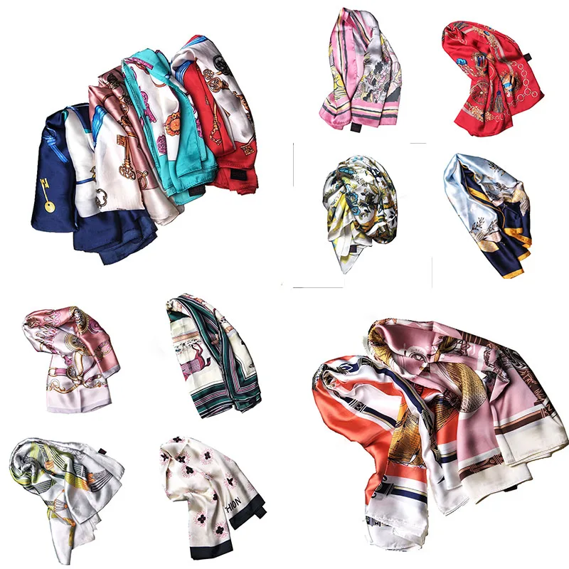 

High Quality Women Fashion 100%Silk New Silk Scarf Printing Star Pattern Ladies Poncho Shawl Pashmina Wrap Stole Ring Headband