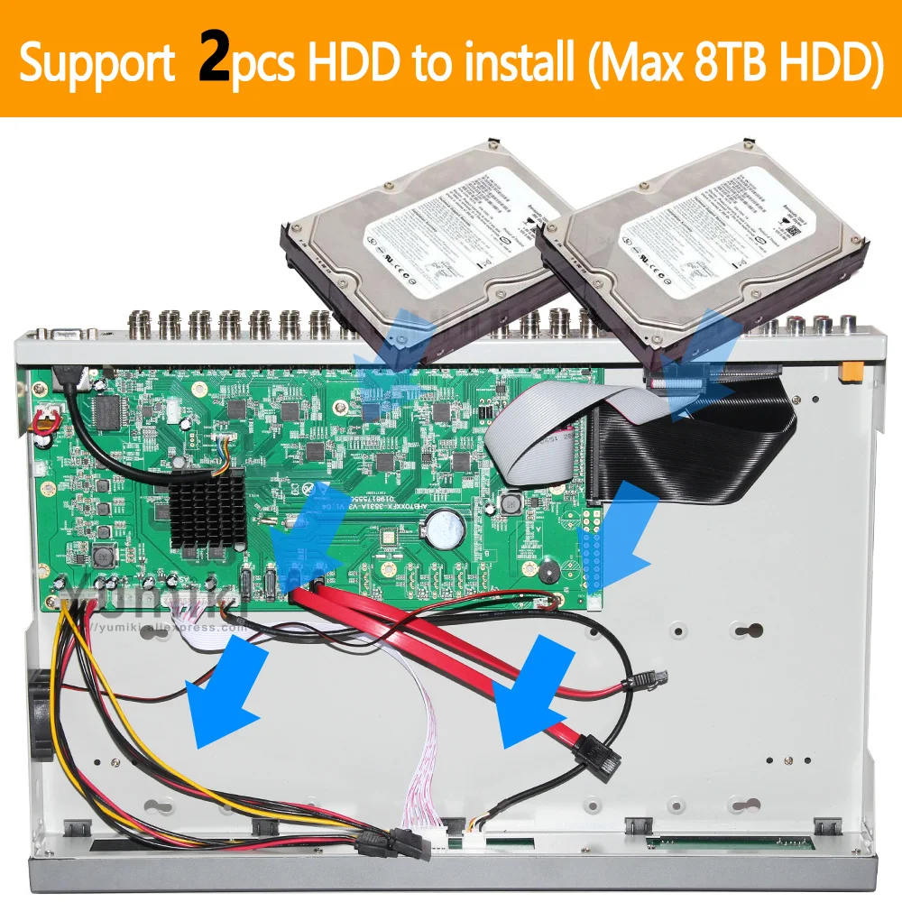 32ch 1080N DVR 5 в 1 коаксиальный CVI TVI AHD видеорегистратор системы Гибридный NVR для AHD 8CH IP поддержка 2 шт. HDD XMEYE