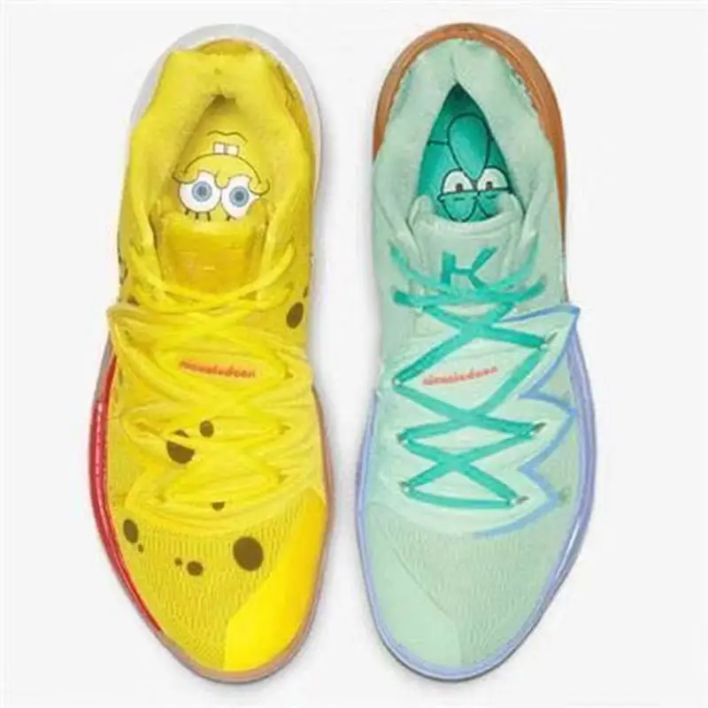 Новейшая Классическая Баскетбольная обувь Kyrie 5 желтого и розового цвета для