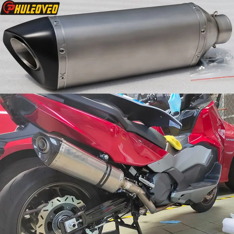 

Titanium Alloy ID:51mm/54mm/57mm/61mm/63mm/65mm L:450mm Customized Motorcycle Motorbike Muffler Exhaust Pipe Carbon Tip Clamp