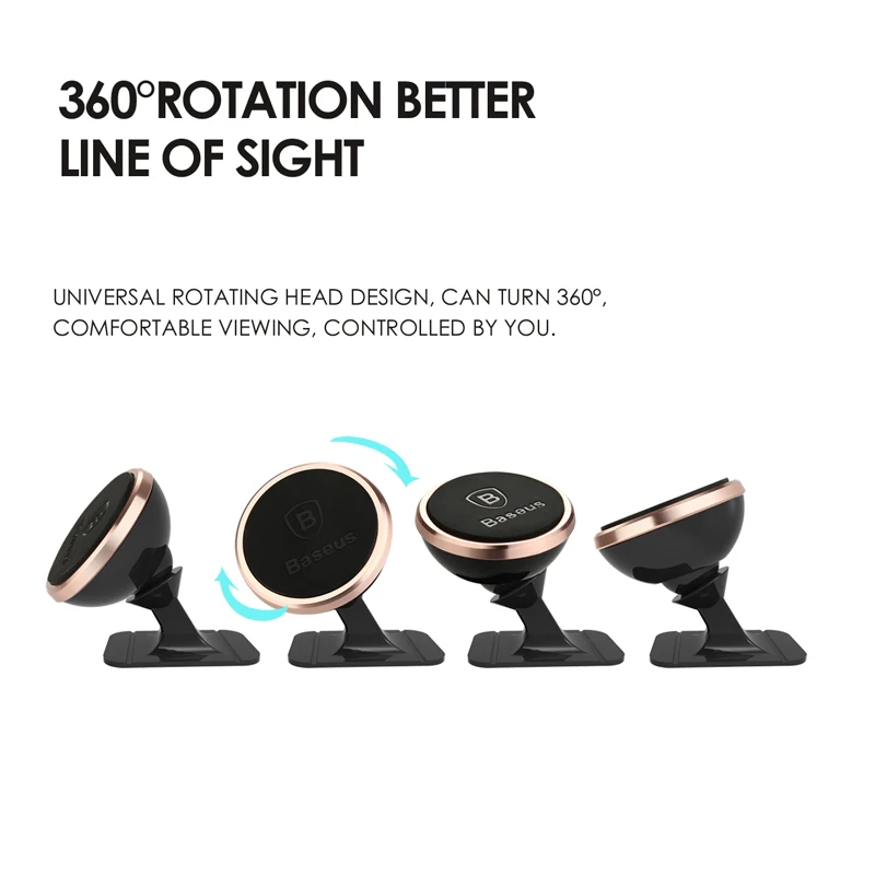 Baseus Universal Car Phone Holder 360 Degree GPS Magnetic Mobile For iPhone X Samsung Galaxy S9 Magnet holder stand | Мобильные