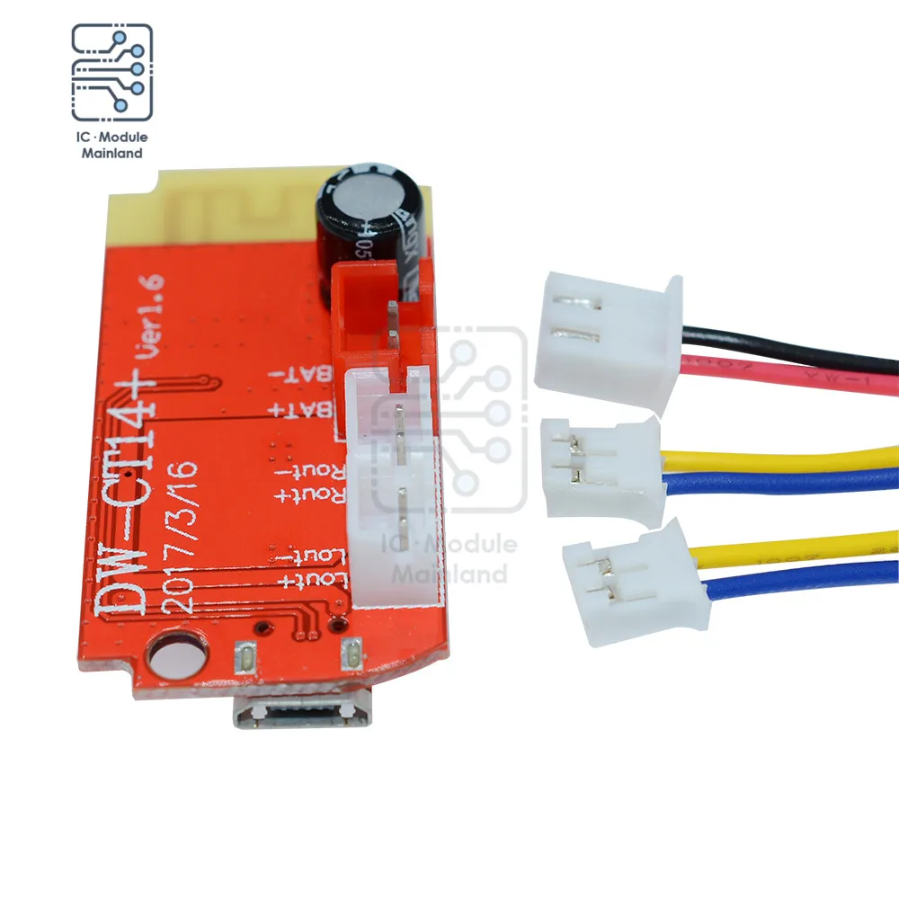 DC 3.7V 5V 3W Digital Audio Amplifier Board Dual Plate Bluetooth Speaker Modification Sound Music Module Micro USB