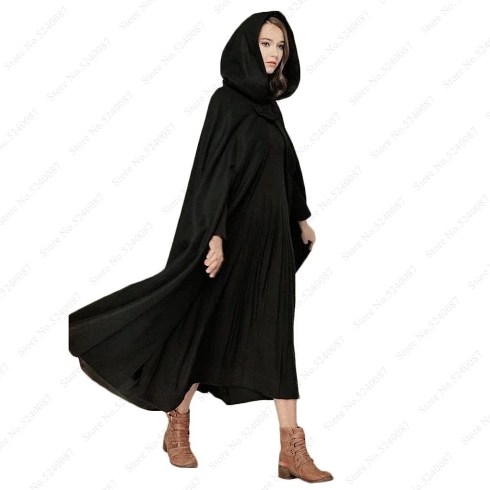 Средневековая готическая накидка с капюшоном тонкое пальто женские винтажные