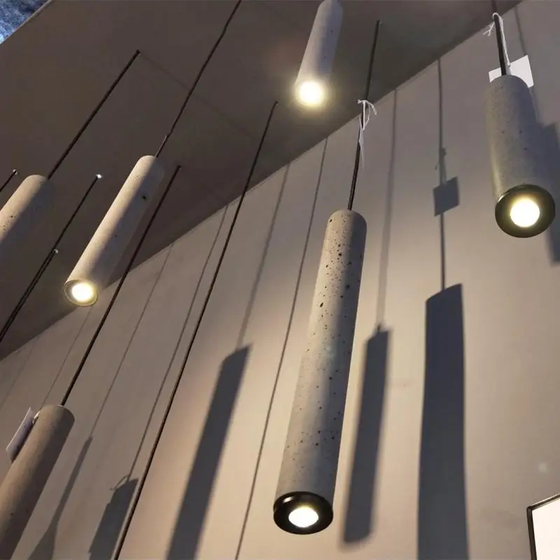 Nordic Cement Spot Pendant Lighting Modern Dinning Room Lamp Decor Light Fixture Hanging Indoor | Освещение