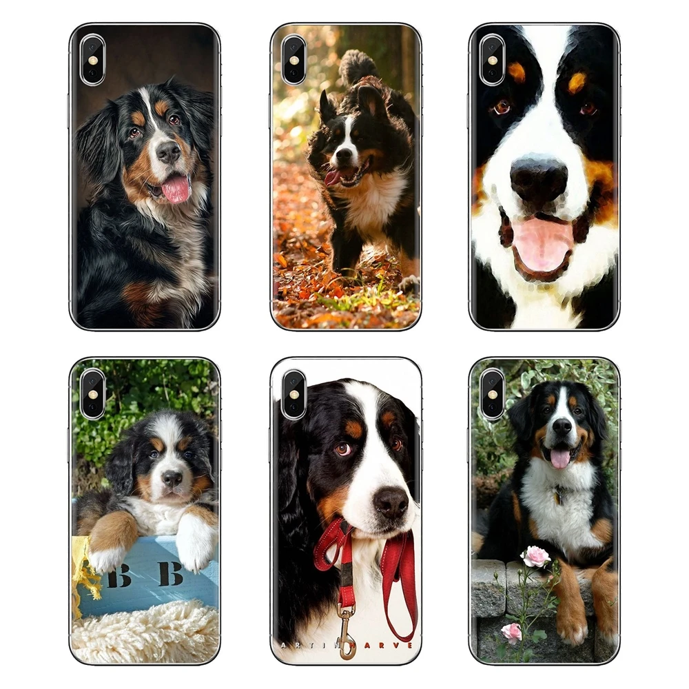 TPU Cover Bag Bernese Mountain Dog puppy Berner For Sony Xperia Z Z1 Z2 Z3 Z5 compact M2 M4 M5 E3 T3 XA Aqua LG G4 G5 G3 G2 Mini |