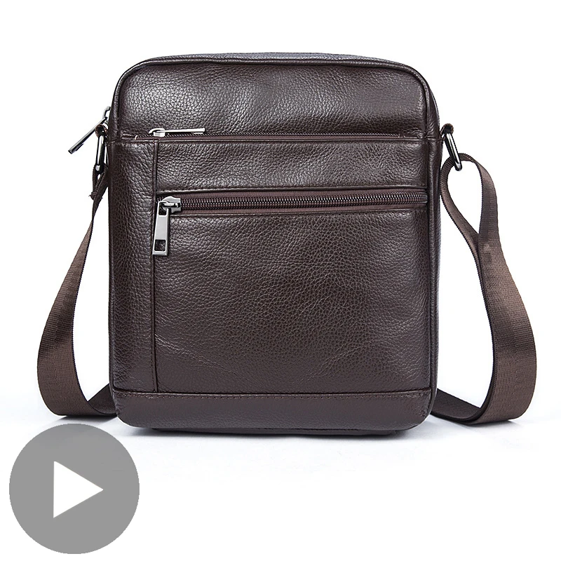 Винтажная Сумка Кроссбоди из натуральной кожи Мужская наплечная сумка