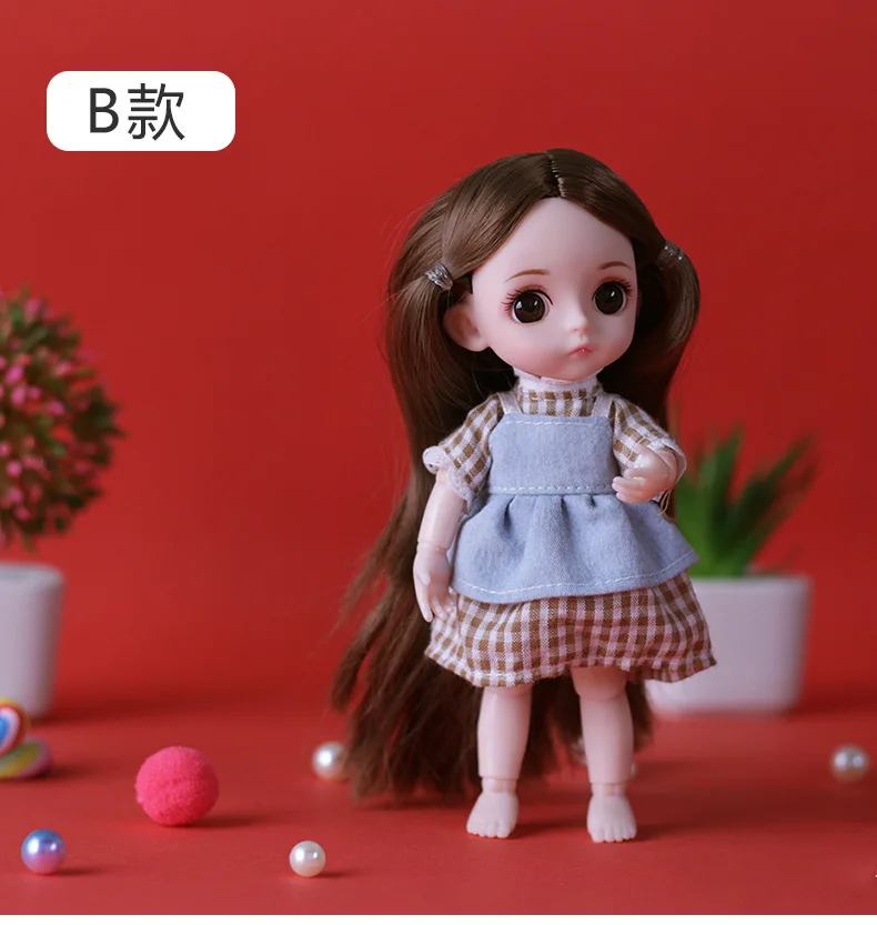 Мини Мода Мульти-шарнир Bjd кукла игрушки для девочек Мульти-шарнир Кукла игрушка Моделирование 3D кукла подарок для детей мягкое тело