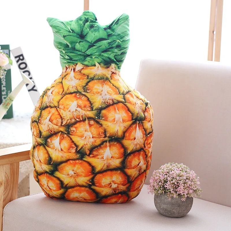 

3D Giant Fruit Vegetable Simulation Plush Doll Stuffed Toy Washable Large Plants Plush Doll Funny Joke Toys for Decoration Gifts