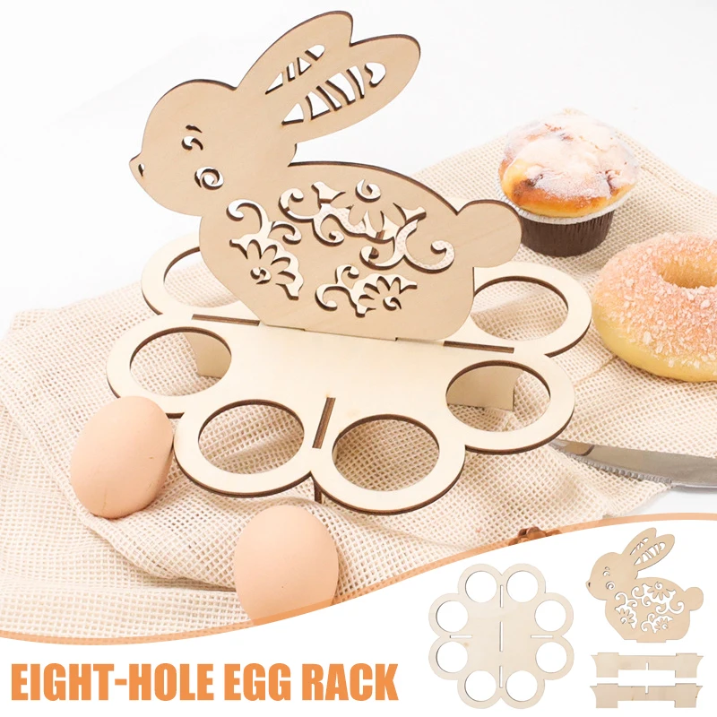 

Eight Hole Egg Rack Wooden Rabbit Storage Rack Suitable for Home kitchen HK3