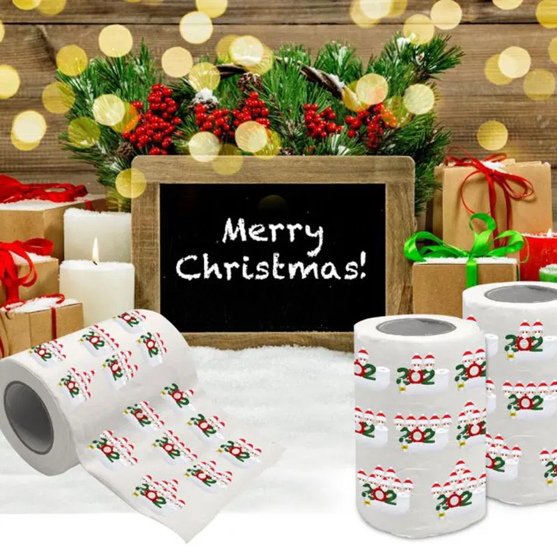 Рождественская туалетная бумага рулон туалетной бумаги для дома Санта-Клаус
