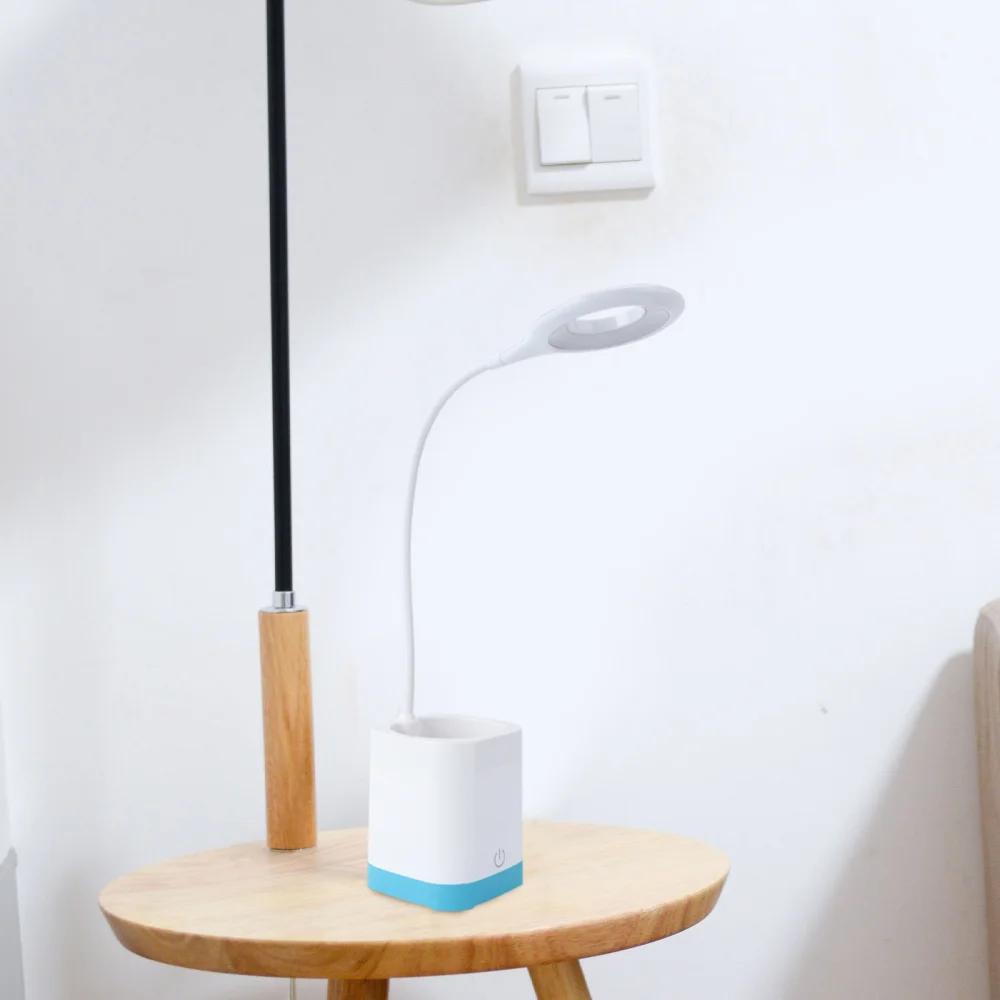 

1 Set of Pen Container Table Lamp LED Eye-protecting Lamp Touch Reading Light