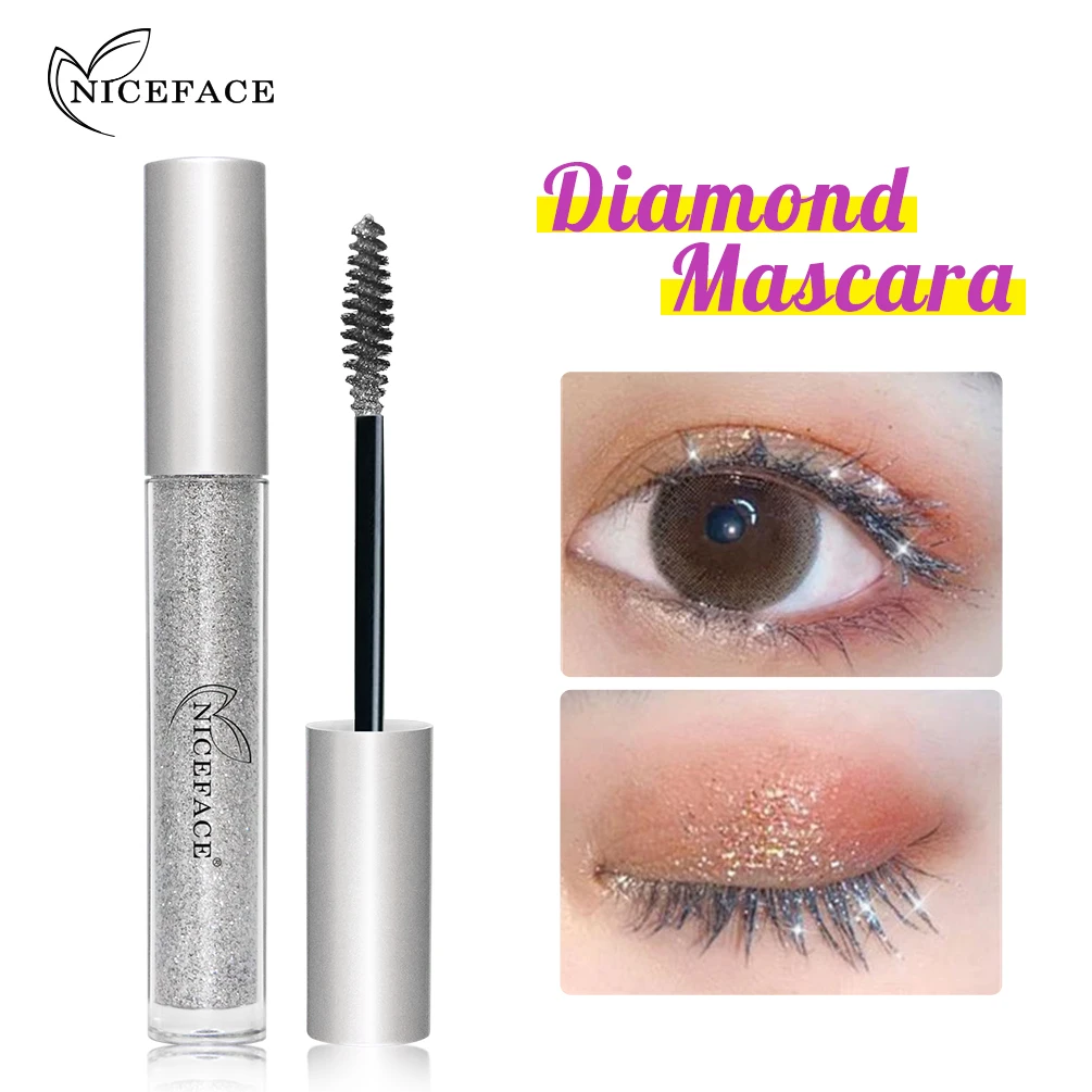 Тушь для ресниц NICEFACE с алмазным блеском водостойкая Жидкая объема завивки и