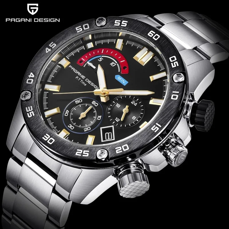 

PAGANI DESIGN Top Brand Men Watch Japan VR3J Movt Luxury Quartz Watches 30M Waterproof Sport Chronograph Watch Relogio Masculino
